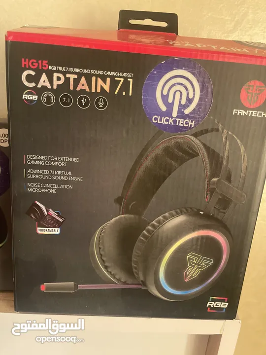 سماعة فانتك اصلية CAPTAIN 7.1  كيبورد فانتك اصليk613  ماوس اصلي G10