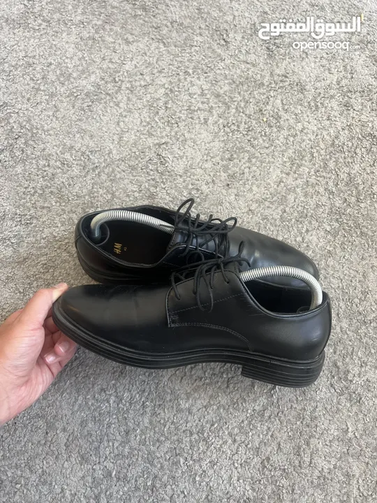 H and M black formal work shoes size 42