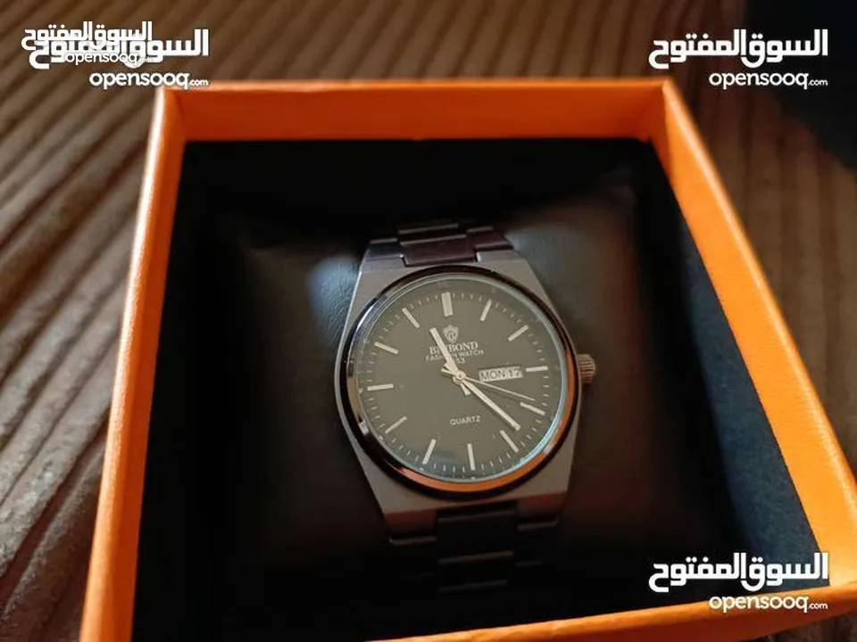 ساعة   ستانليس ستيل اسود BINBOND