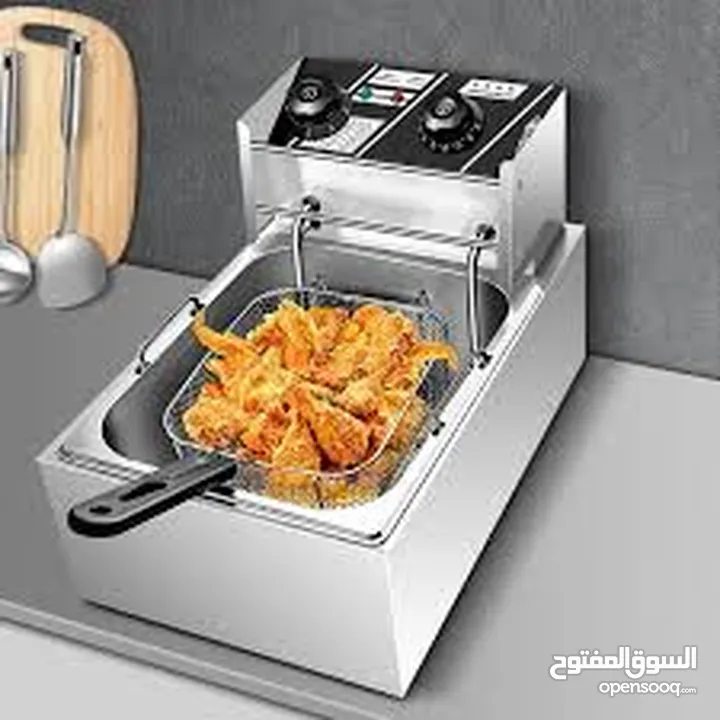حوض فرير  مقلى بطاطا و دجاج  6 لتر و  اربعه ونص تجهيز مطاعم