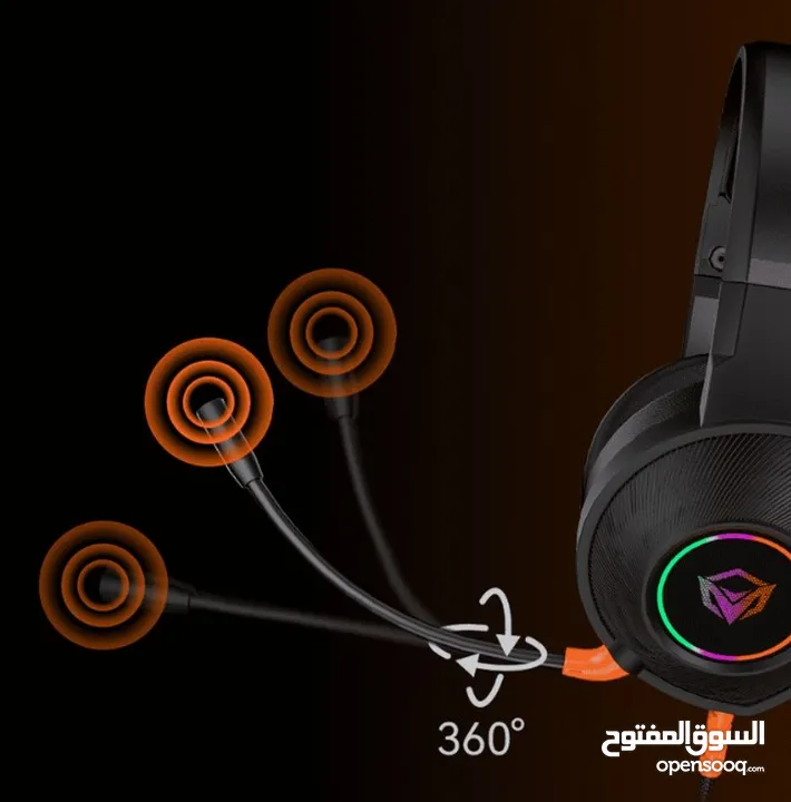 Meetion HP012 RGB 7.1 Virtual Surround Sound Gaming Headset USB سماعات جينمغ العاب