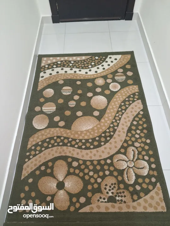 2 rugs, olive color in beige, size 170 cm x 120 cm