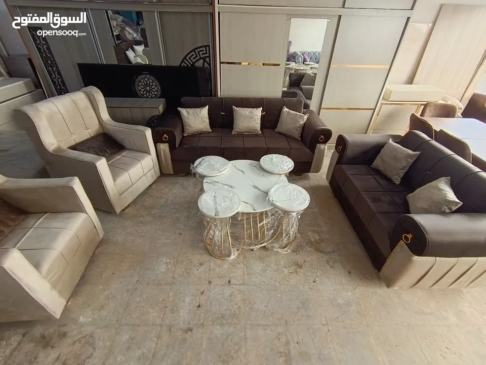 طقم كنب 7 مقاعد حلقات السوبر