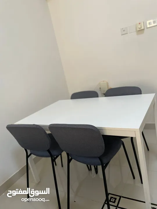 IKEA Dining extendable table with 4 chairs