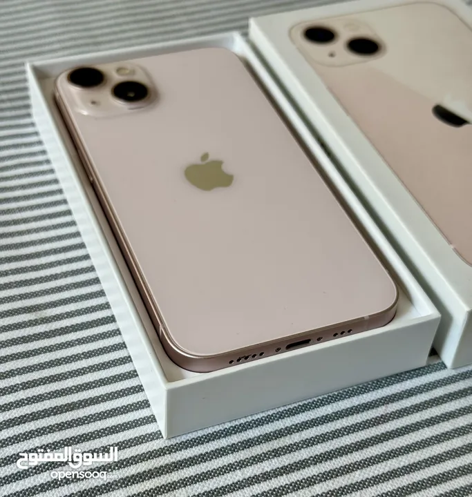 iPhone 13 pink 128GB used like new  250JD
