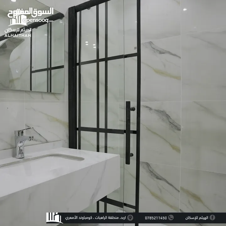 شقق فاخرة للبيع في محافظة اربد منطقة الراهبات ( اسكانات الهيثم ) تشطيبات مميزة و مساحات مختلفة