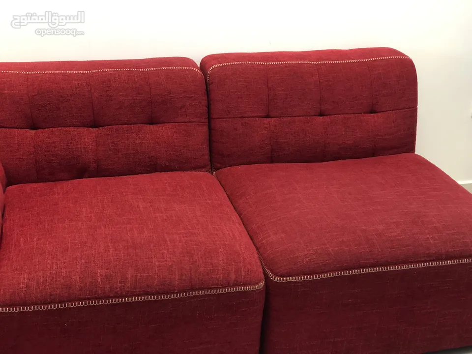 Extremely comfortable pair of red sofa for sale 50 OMR ONLY
