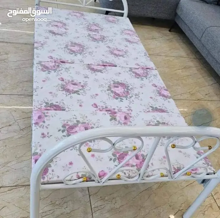 جديد وفرنا سرير حديد قابل للطي ومريح   سرير حديد ابيض قابل للطي    تصميم عملي وعصري