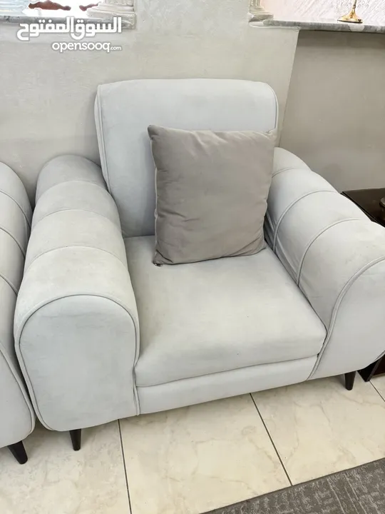 طقم كنب خشب زان  سبعة مقاعد ، إسفنج دانلوب