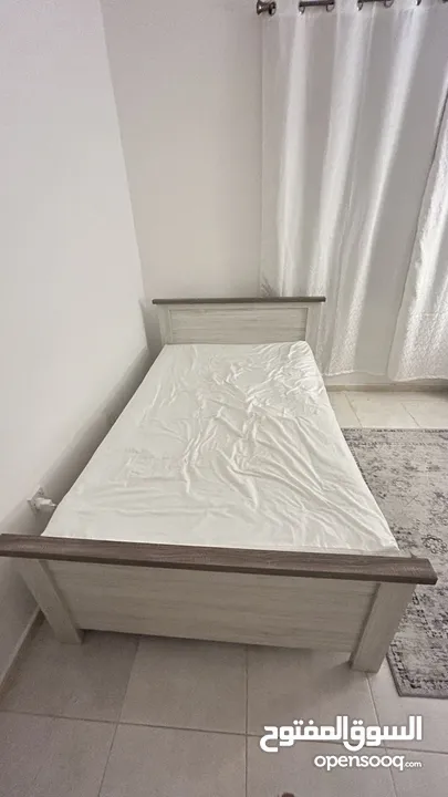 Queen size bed and mattress