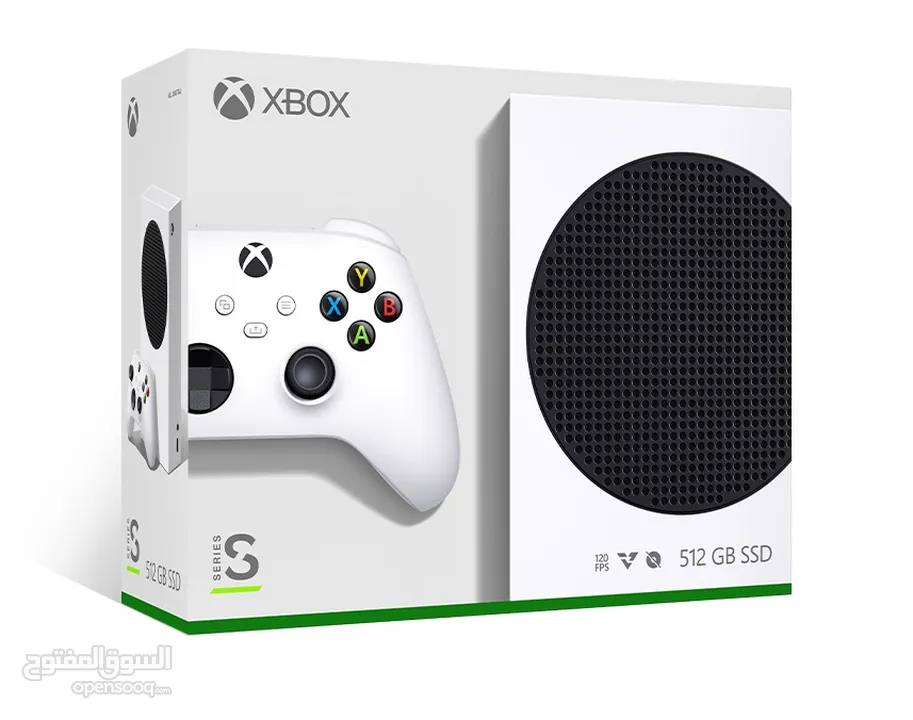 Xbox Series S + يدتين + 5 ألعاب – بحالة ممتازة