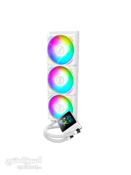 Huntkey MVP V360 3 Fans CPU Cooler مراوح تبريد للكيس 3 متوفرين باللونين الابيض و الاسود