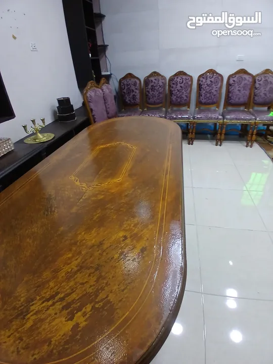 طاولة سفره  240 عرض متر 8 كراسي ازان صولد تفصيل كلفني 1200