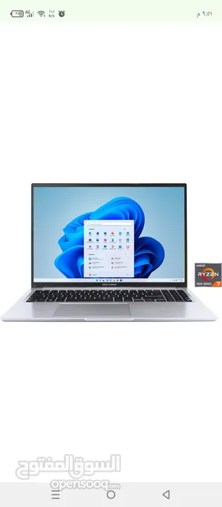 لابتوب اسوس كمبيوتر محمول Vivobook 16 M1605YA-MB279W بذاكرة وصول عشوائي (RAM) سعة 16 جيجابايت