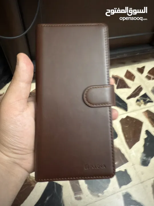 حافظة محفظة قابلة للفصل من PULOKA لهاتف Galaxy S23 Ultra – جلد بني فاخر