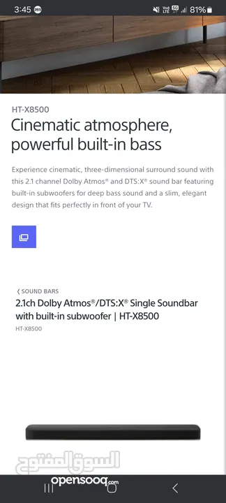 sony dolby atmos sound bar