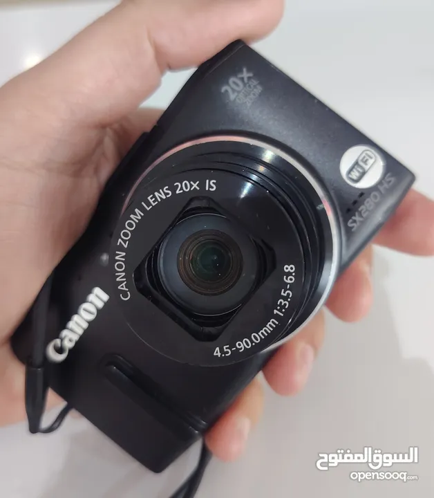 كاميرا كانون ديجيتال  PowerShot SX280 HS بحالة ممتازة مع البطارية والشاحن والجنطة