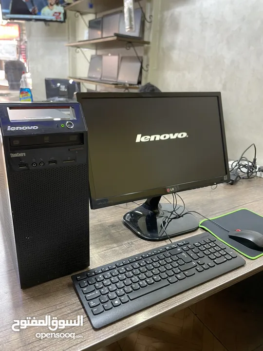 كمبيوتر موصفات عاليه كل شي اصلي شاشة كبيره LENOVO Core i7 كيبورد و ماوس لينوفو اصلي