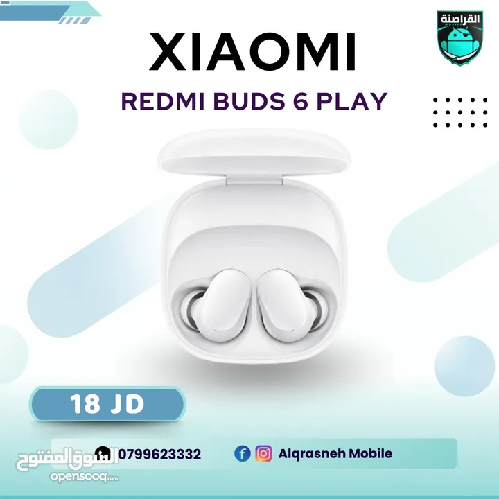 سماعة XIAOMI Redmi Buds 6 Play اقل سعر في المملكة