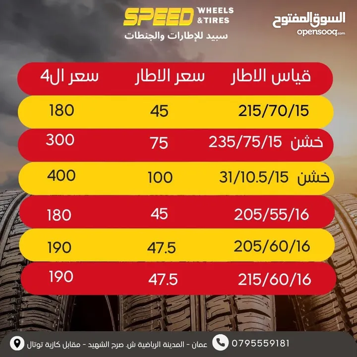 اطارات تايلندي بأفضل الاسعار