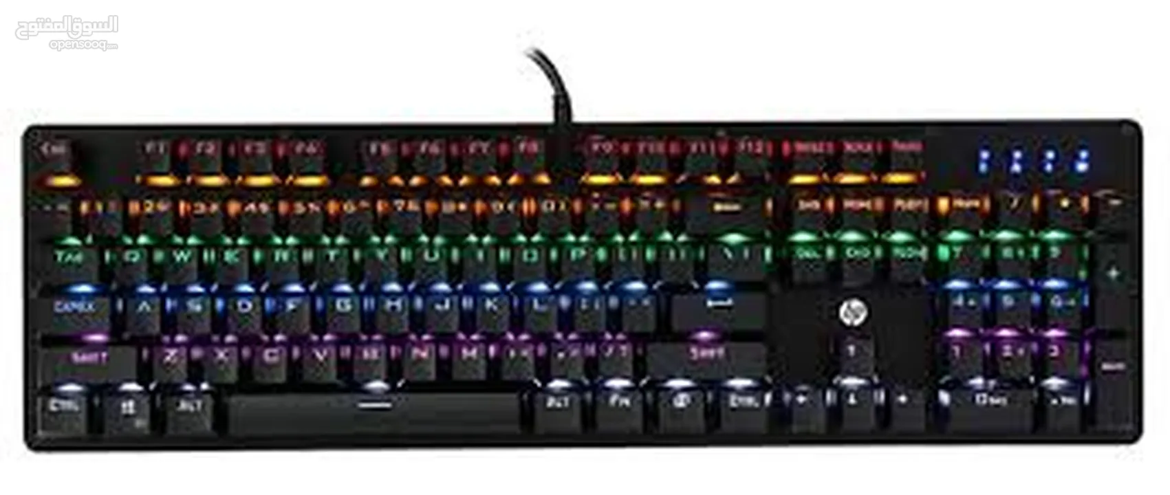 keyboard hp Mechanical Gaming GK100 كيبورد كمينكل من اتش بي مضيئ ملون RGB Light