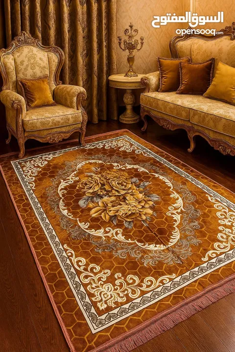 سجاد 3D مودرن مانع للانزلاق حجم كبير