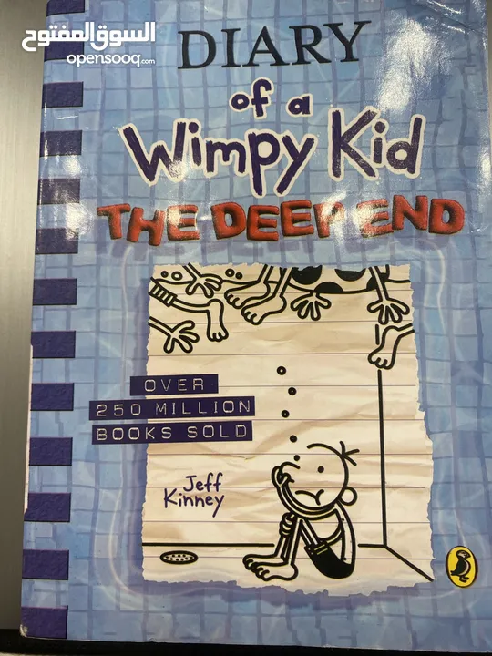 3 كتب DIARY OF A WIMPY KID  1- THE DEEP END 2- DOUBLE DOWN  3- THE LAST STRAW