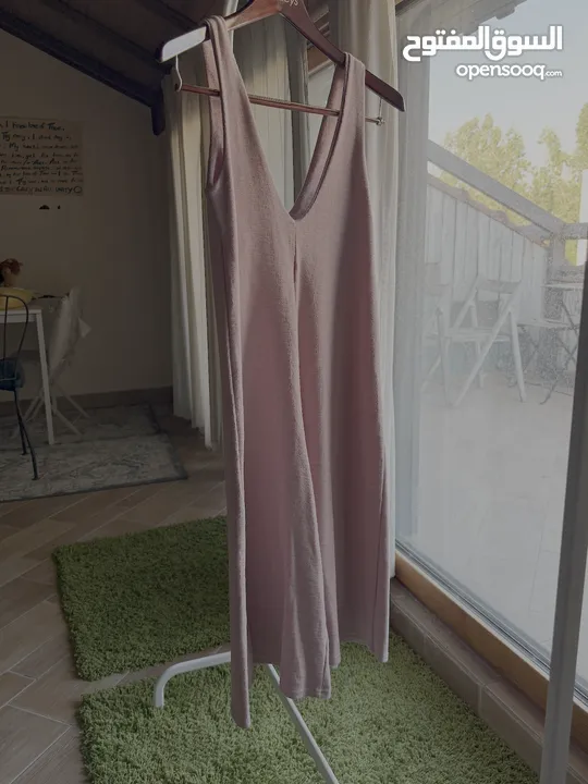 Powder Pink Cotton Overalls
