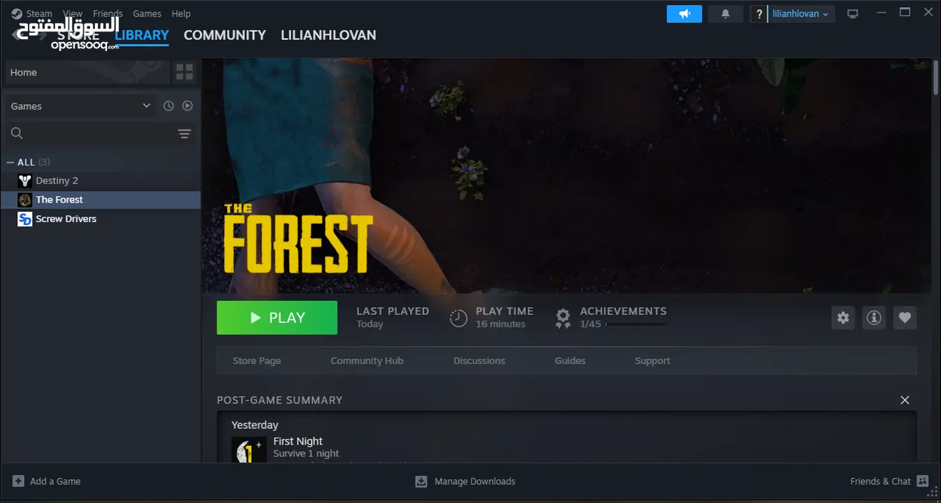 (The Forest) حساب ستيم (PC/ كمبيوتر ) بسعر مغري  توصيل فوري