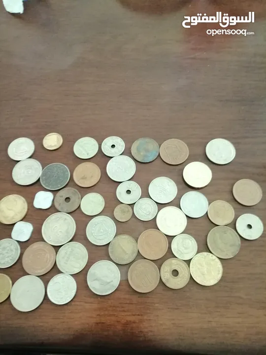 عملات قديمة للبيع اردني امريكي بريطاني ألماني عراقي خليجي يوجد قطع نوادر ومميزة