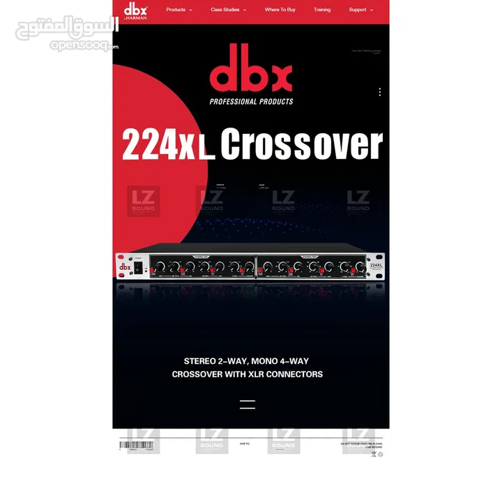 DBX 224XL electronic crossover, 4way crossover, high, middle and low frequency subwoofer