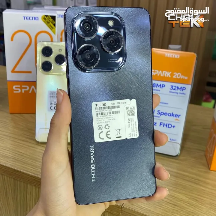 جهاز جديد بالكرتونة Spark 20 pro رام 16 جيجا 256 مكفول سنة متوفر توصيل