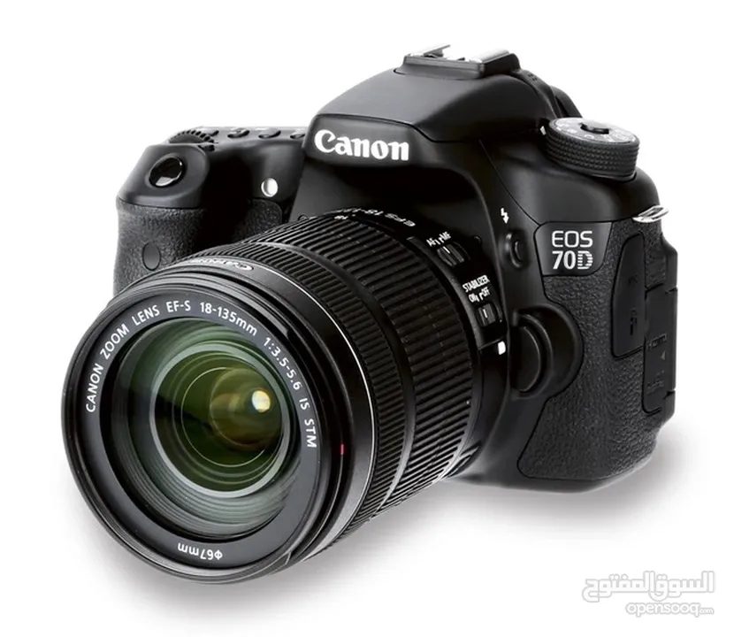 كاميرا كانون بحالة ممتازة  Canon Eos 70d