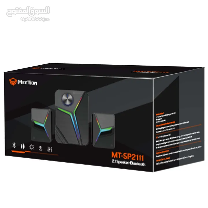 Meetion SP2011 2.1 Gaming Stereo Desktop Speakers with Subwoofers سماعات بإضاءة