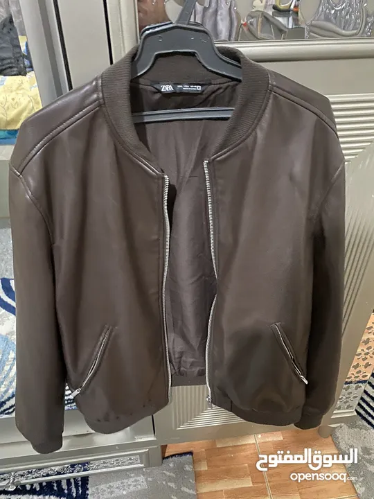 جاكيت جلد Zara original / size L