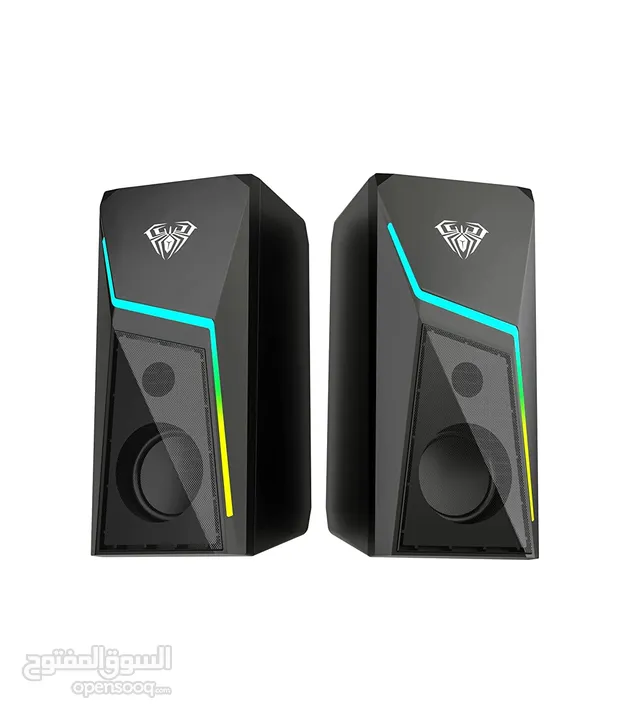 سماعات كمبيوتر جيمنغ  مضيئة مميزة  Aula Speaker N-521 Gaming RGB Lights OG