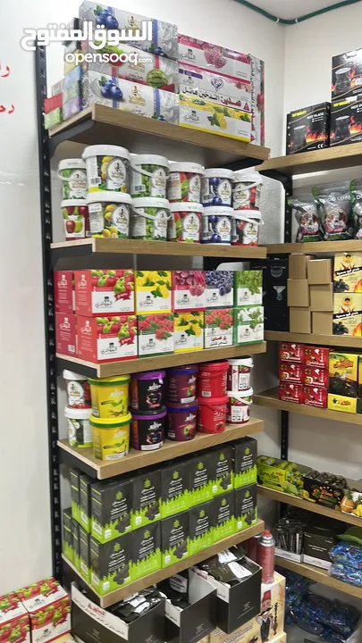 رفوف محل وديكور محل اراجيل