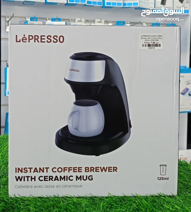 LEPRESSO INSTANT COFFEE BREWER WITH CERAMIC MUG