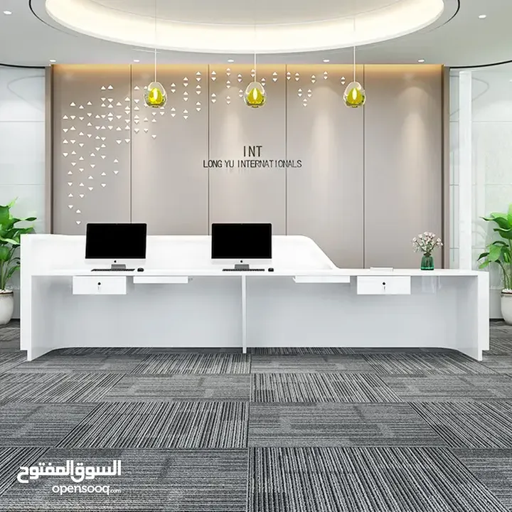 Reception Counter with LED lights High Quality office furniture  Reception Desk