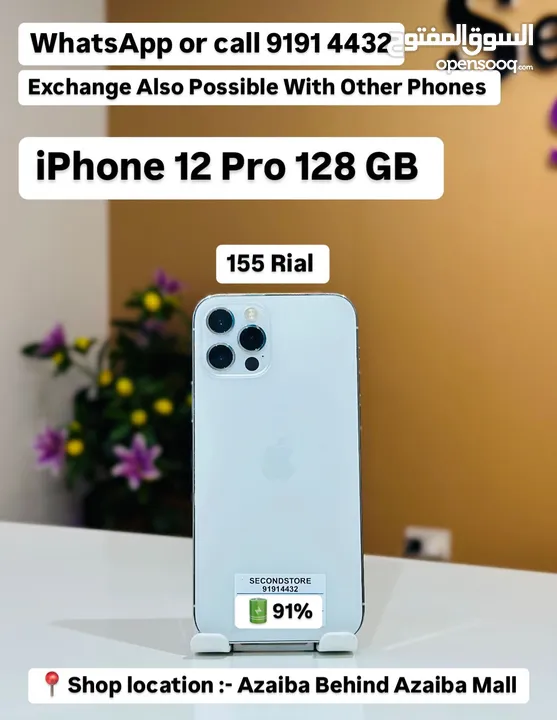 iPhone 12 Pro 128 GB with 91% bh - Smooth Condition