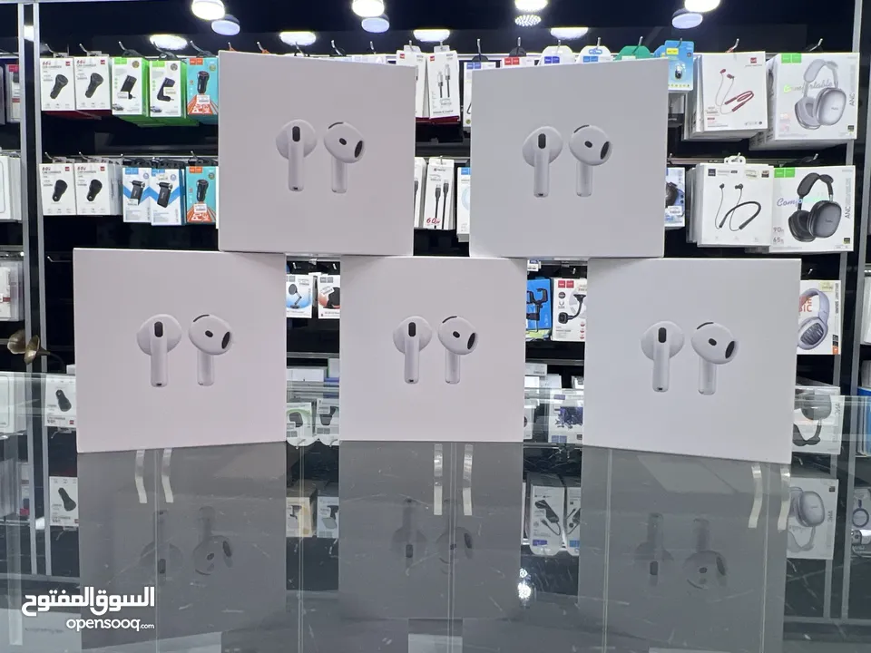 Apple AirPods 4 (NEW 2024) سماعات ابل الجديدة كليا ابل ايربودز 4 الاصلية جديدة مسكرة بالكرتونة