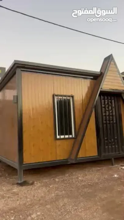 كرفان كوخ لون خشبي بحالة ممتازة