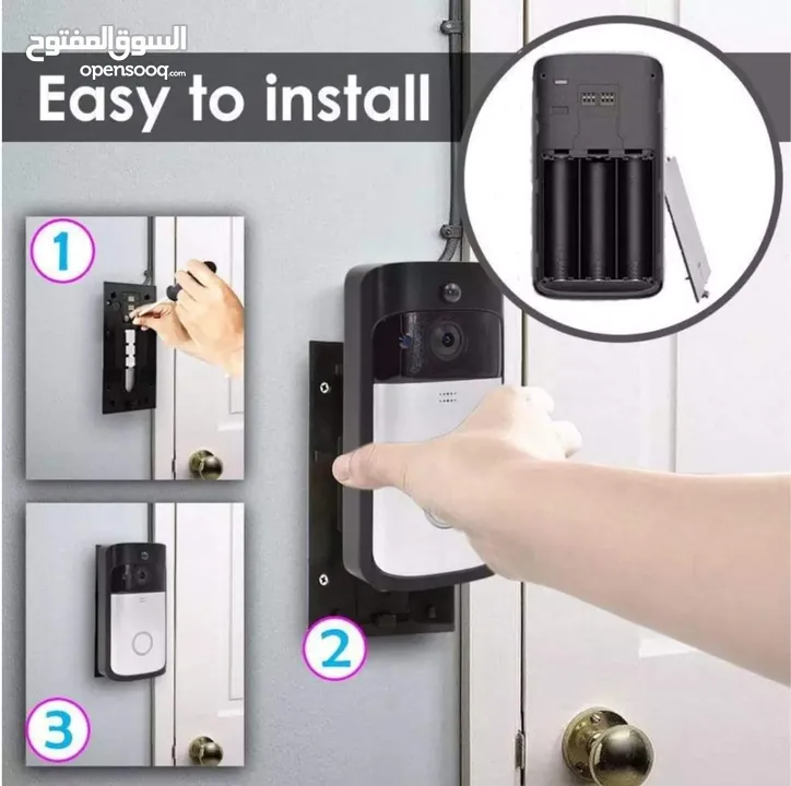 جرس الفيديو الاصلي V5 Doorbell  بتقنية WIFI  للرد عن بعد