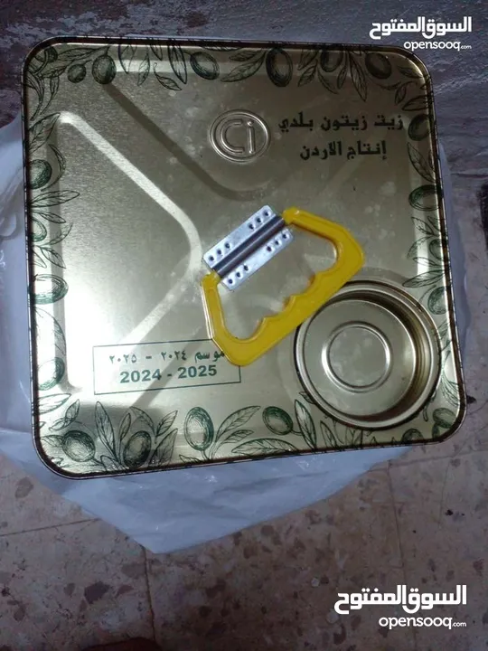 تنكة زيت زيتون بلدي بعل  للبيع انتاج موسم 2024/2025  مضمون وعالفحص والامانه