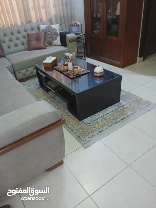 طاولة وسط  وطاولة تلفزيون خشب صولد متين لغرفة الجلوس