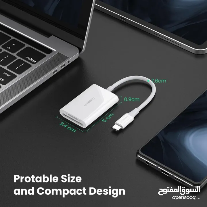 UGREEN CM265 USB C Card Reader وصلة يوجرين قارىء ميموري TF CARD\ SD CARD