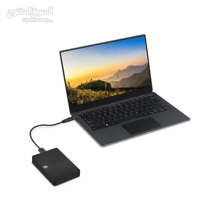 محرك الأقراص الصلبة الخارجي المحمول Seagate Expansion USB 3.0 بسعة 1 تيرابايت، أسود