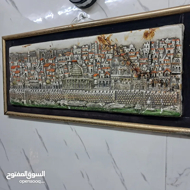 لوحه له فنان معروف  الفلسطيني للقدس فنان معروف عمرها فوق ال 120 سنه