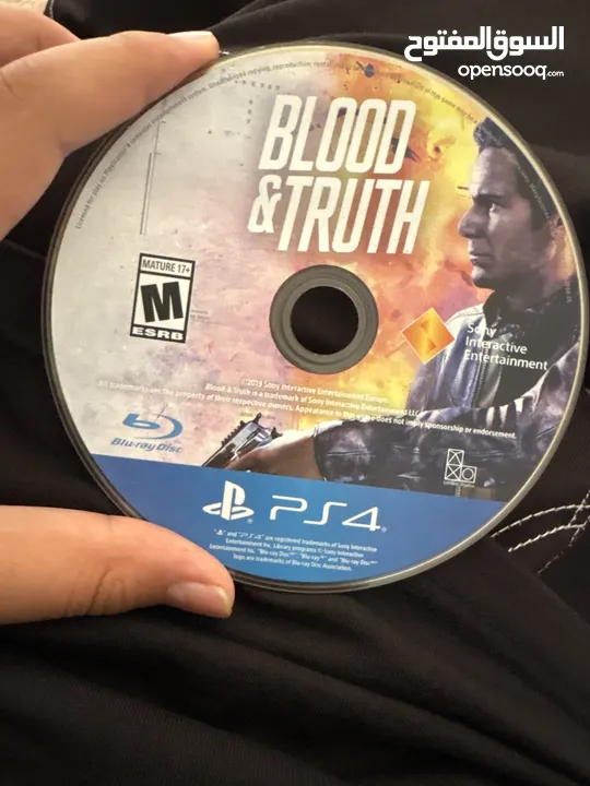 لعبة  blood and truth للبيع لجهاز الكونسل PlayStation 4 ps4 وابضا تنفع لجهاز  ps5  PlayStation  5