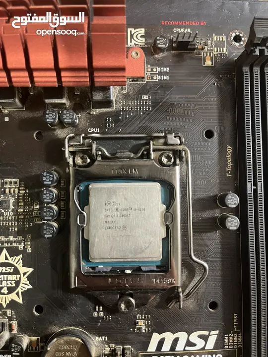 قطع كمبيوتر CPU Intel Core i5 4th Generation - Motherboard B85M GAMING - Ram 8&4 DDR3